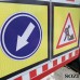 Временные дорожные ограждения со знакми - оградительный барьер ДБ03+ ОБ-П-1500 - 1.5 метра - оптовая цена в грн, Украина
